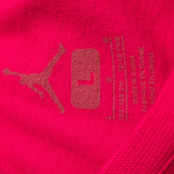 JORDAN BRAND GIRLS PINK SIGNATURE SHORT SLEEVE TEE-SHIRT SIZE LARGE - Picture 8 of 10